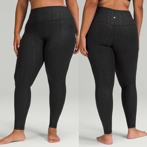 Lululemon Align High-Rise Pant Sz 16/28" In Aqueous Emboss Black